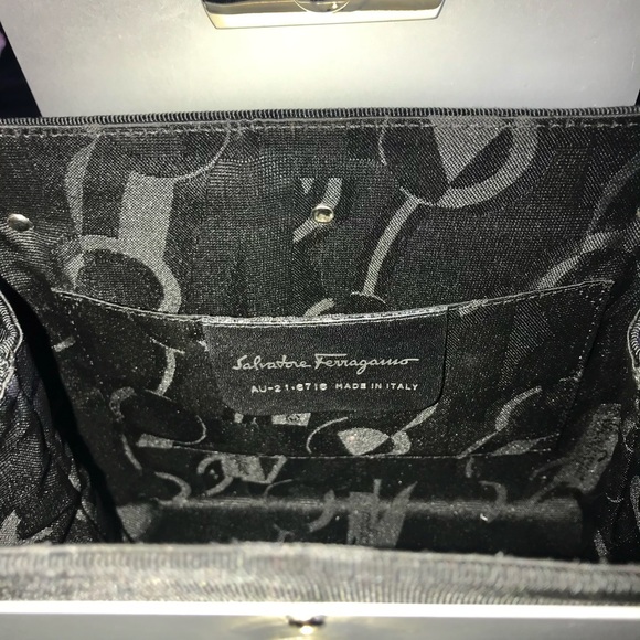 Salvatore Ferragamo Gancini Metal Handbag. - Picture 8 of 16